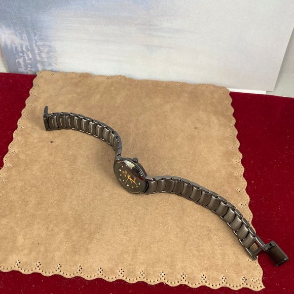 Fabulous Swistar Black Metal Link Crystal Watch - Picture 3 of 9